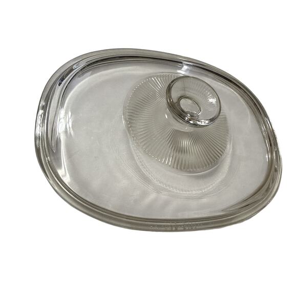 Pyrex Glass Lid Oval Replacement F12C for Corning Ware 1.5 Qt Casserole Dish - Picture 2 of 2